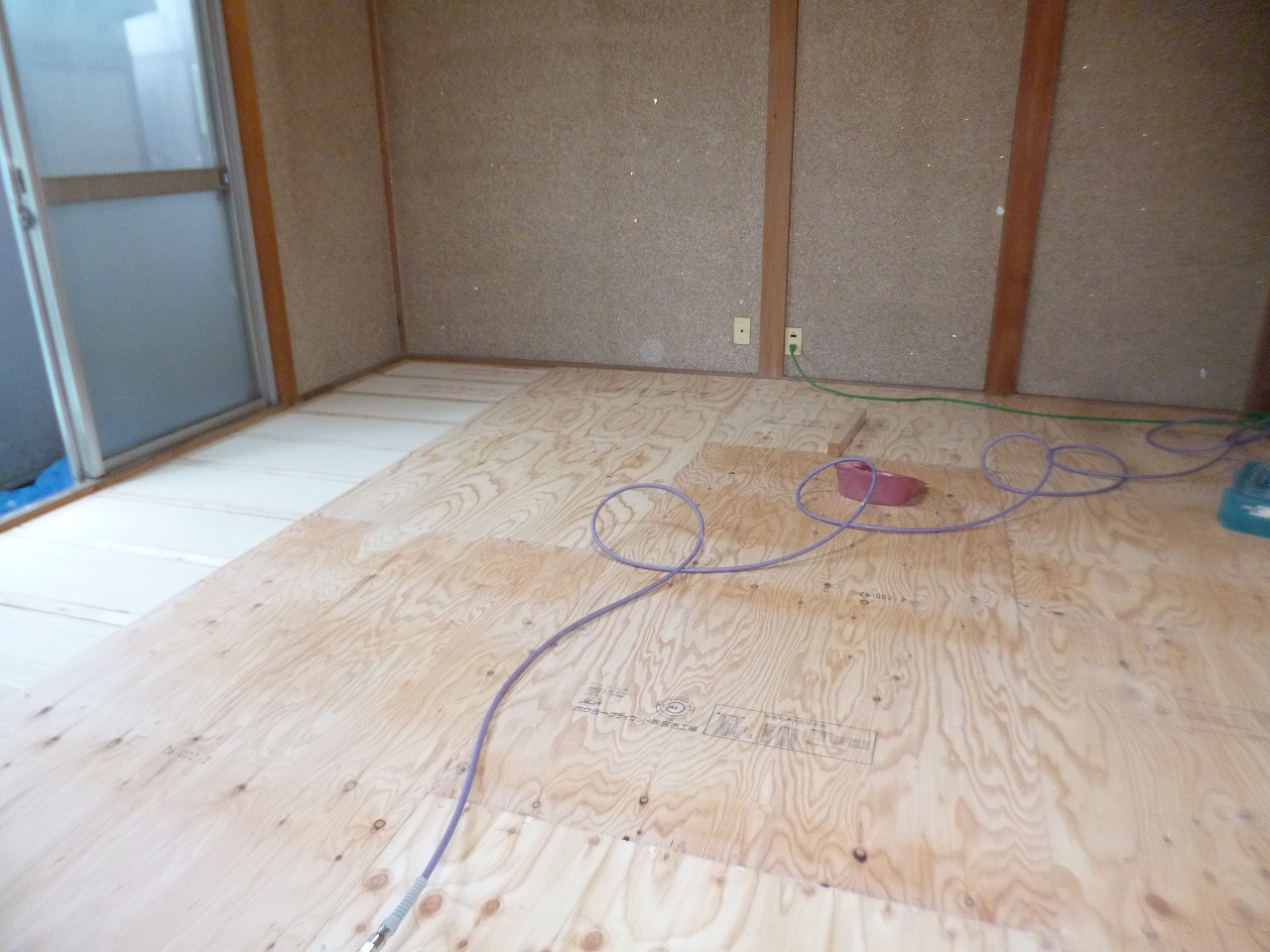 床リフォーム下地の様子